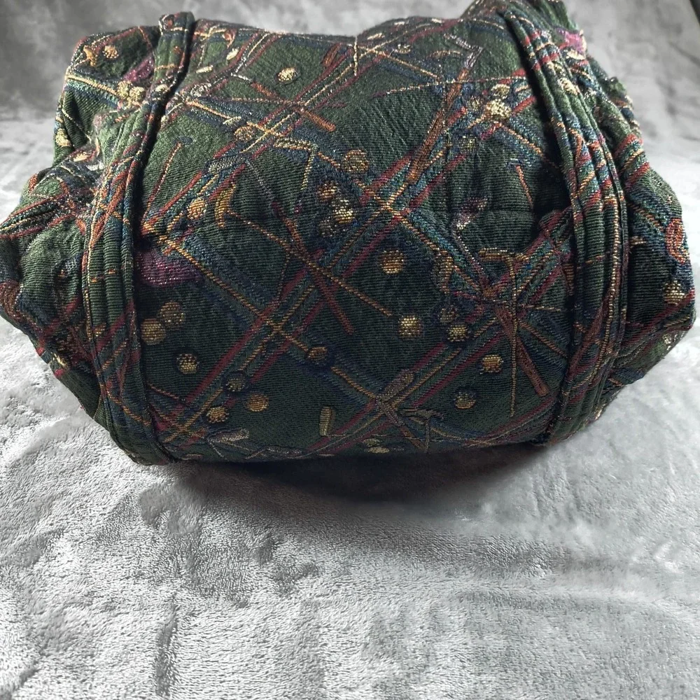 Vintage Golf Duffle Bag Organizer Set Green Tapestry Travel Pack Made In USA 70s